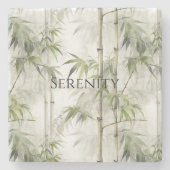 Dessous-de-verre En Pierre Green Bamboo Serenity (Devant)