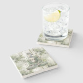 Dessous-de-verre En Pierre Green Bamboo Serenity Buddha (Côté)