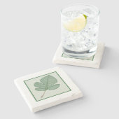 Dessous-de-verre En Pierre Green leaf (Côté)