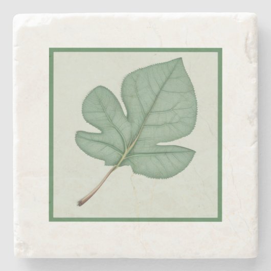 Dessous-de-verre En Pierre Green leaf (Devant)