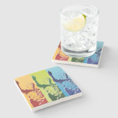 Dessous-de-verre En Pierre Grêle César (Côté)