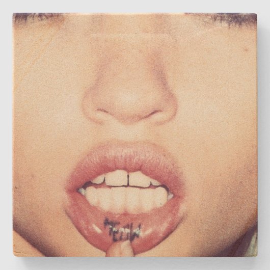 Dessous-de-verre En Pierre Grès de "Meow" (Devant)