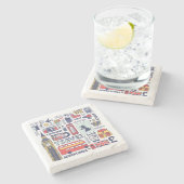 Dessous-de-verre En Pierre Griffonnages de voyage de l'Angleterre (Côté)