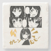 Dessous-de-verre En Pierre Grilles d'Anime émotionnelles. Aucun groupe (Devant)