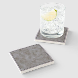 Dessous-de-verre En Pierre Gris doux et lavande conception florale