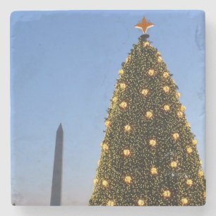 Dessous-de-verre En Pierre Gros et petits arbres de Noël II Vacances à DC