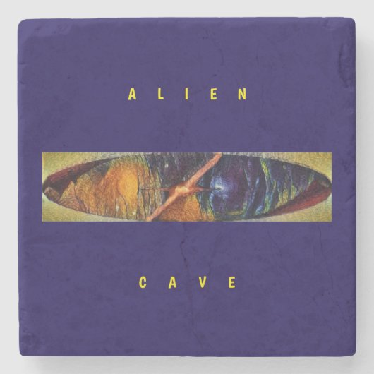Dessous-de-verre En Pierre Grotte Alien - Violet  (Devant)