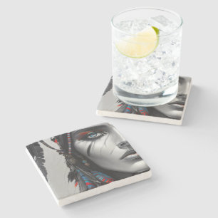 Dessous-de-verre En Pierre Guerrier tribal