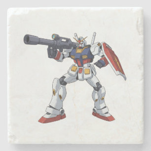 Dessous-de-verre En Pierre Gundam Mecha Anime Illustrat Classique Rétro RX-78