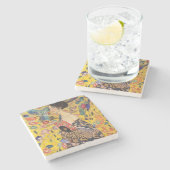 Dessous-de-verre En Pierre Gustav Klimt - Dame avec ventilateur (Côté)