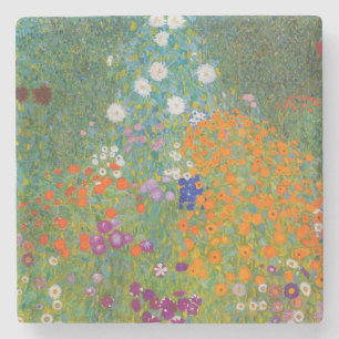 Dessous-de-verre En Pierre Gustav Klimt - Jardin des fleurs