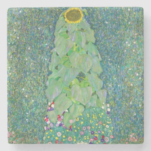 Dessous-de-verre En Pierre Gustav Klimt - Le tournesol (Devant)