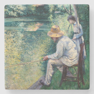 Dessous-de-verre En Pierre Gustave Caillebotte - Pêche à la ligne