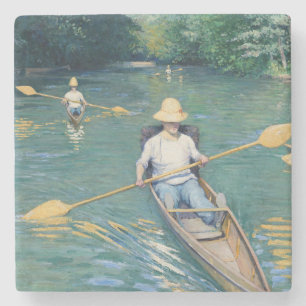 Dessous-de-verre En Pierre Gustave Caillebotte - Skiffs on the Yerres