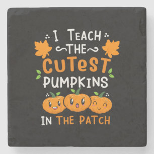 Dessous-de-verre En Pierre Halloween Enseignant Cutest Citrouille Anniversair