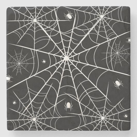 Dessous-de-verre En Pierre Halloween Spider Web (Devant)