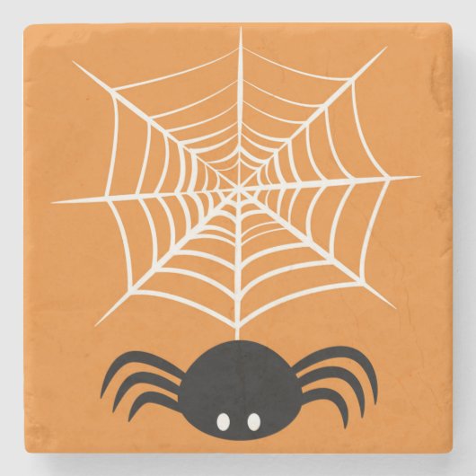 Dessous-de-verre En Pierre Halloween Spider Web (Devant)