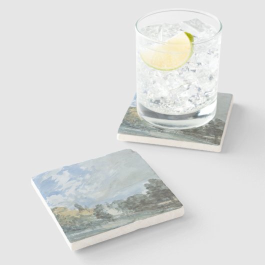 Dessous-de-verre En Pierre Hampstead Heath (par John Constable) (Côté)