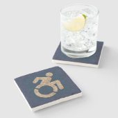 Dessous-de-verre En Pierre Handicap Texté (Côté)