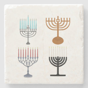 Dessous-de-verre En Pierre Hanoukka judaïsme religion juive