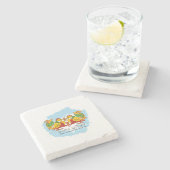 Dessous-de-verre En Pierre Hansa Puttuwa – Deux cygnes entrelacés (Côté)