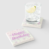 Dessous-de-verre En Pierre Happy Birthday!! (Côté)