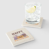 Dessous-de-verre En Pierre Happy Halloween café brasse (Côté)