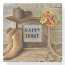 Happy Home Cowgirl Style Cowboy Avec Bottes Cowboy