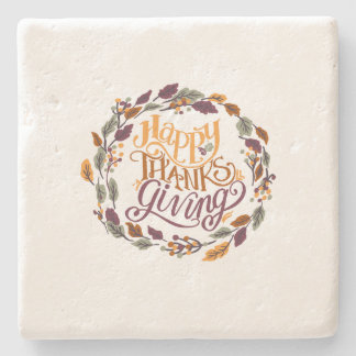Dessous-de-verre En Pierre Happy Thanksgiving