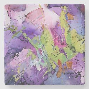 Dessous-de-verre En Pierre "Harmonie chaotique" Art Abstrait contemporain