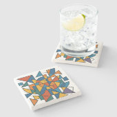 Dessous-de-verre En Pierre Harmonie géométrique (Côté)