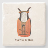 Dessous-de-verre En Pierre Harpe du roi David (Devant)