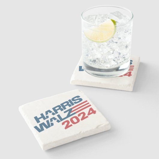 Dessous-de-verre En Pierre Harris Walz Élection 2024 (Côté)