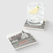 Dessous-de-verre En Pierre Harsens Island Michigan St Marks Church 1925 (Côté)