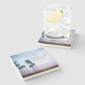 Dessous-de-verre En Pierre Hawaii Palm Tree Photo Remerciements Happful Peopl (Côté)