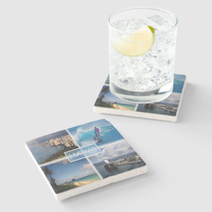 Dessous-de-verre En Pierre Hawaii - Vue Honolulu - La Perouse - Lanikai