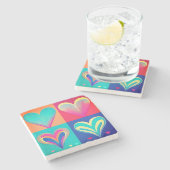 Dessous-de-verre En Pierre Hearts of Harmony (Côté)