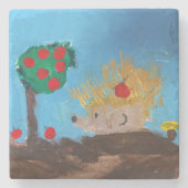 Dessous-de-verre En Pierre Hedgehog (Devant)