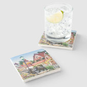 Dessous-de-verre En Pierre Helen Carré, Helen Georgia, Helen Gifts, (Côté)