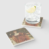 Dessous-de-verre En Pierre Hesperia (par Frank Dicksee) (Côté)