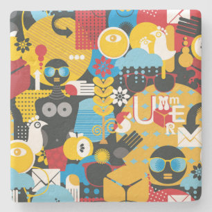 Dessous-de-verre En Pierre Heure d'été