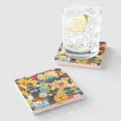 Dessous-de-verre En Pierre Heure d'été (Côté)