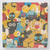 Dessous-de-verre En Pierre Heure d'été (Devant)