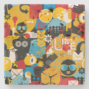 Dessous-de-verre En Pierre Heure d'été