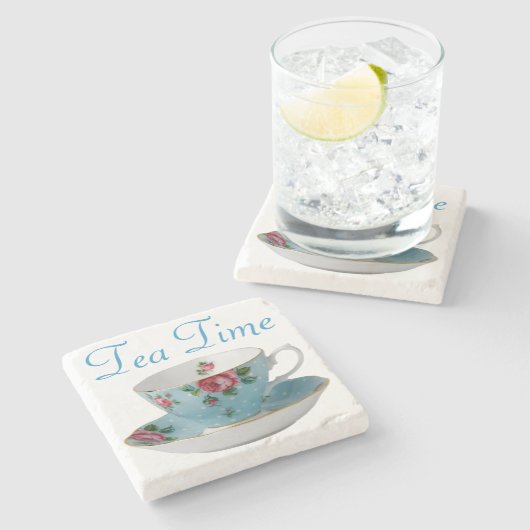 Dessous-de-verre En Pierre Heure du thé (Côté)