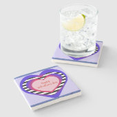 Dessous-de-verre En Pierre Heureuse Sainte-Valentin (Côté)