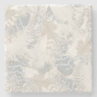 hibou Plumes, gris, beige et bleu, oiseau, léger,
