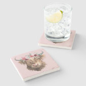 Dessous-de-verre En Pierre Highland Cow (Côté)