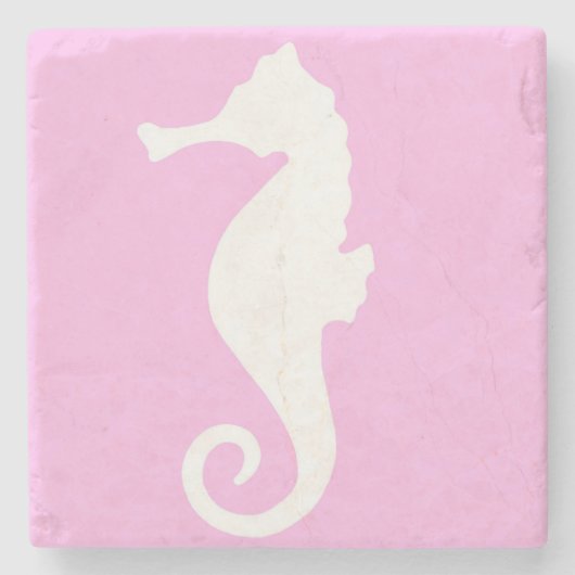 Dessous-de-verre En Pierre Hippocampe rose (Devant)