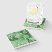 Dessous-de-verre En Pierre Holly de Noël vert (Côté)